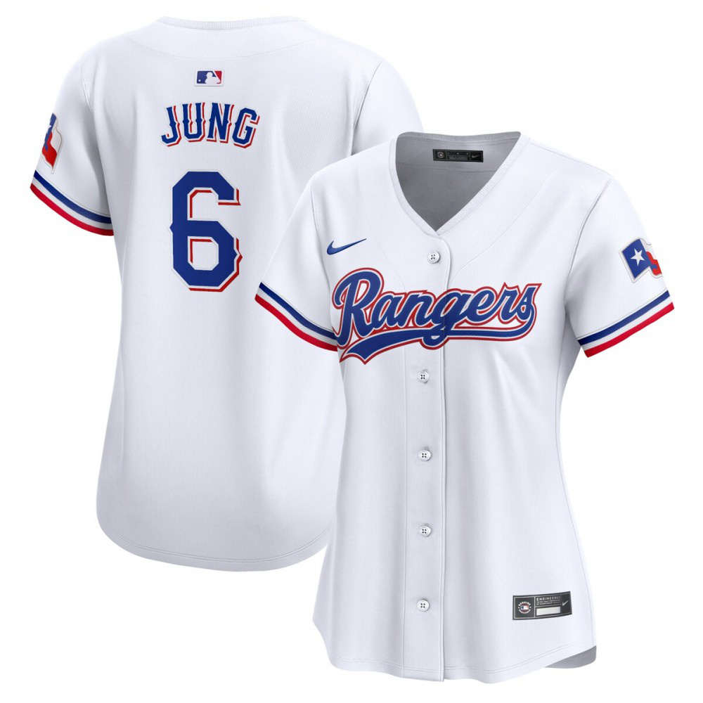 Josh Jung Texas Rangers Women's Home Limited Player Jersey - White-Pro Kit Vault | Brand New 26/27 Sports Jerseys